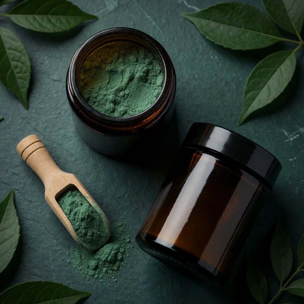 Curated supplement bundle on slate surface